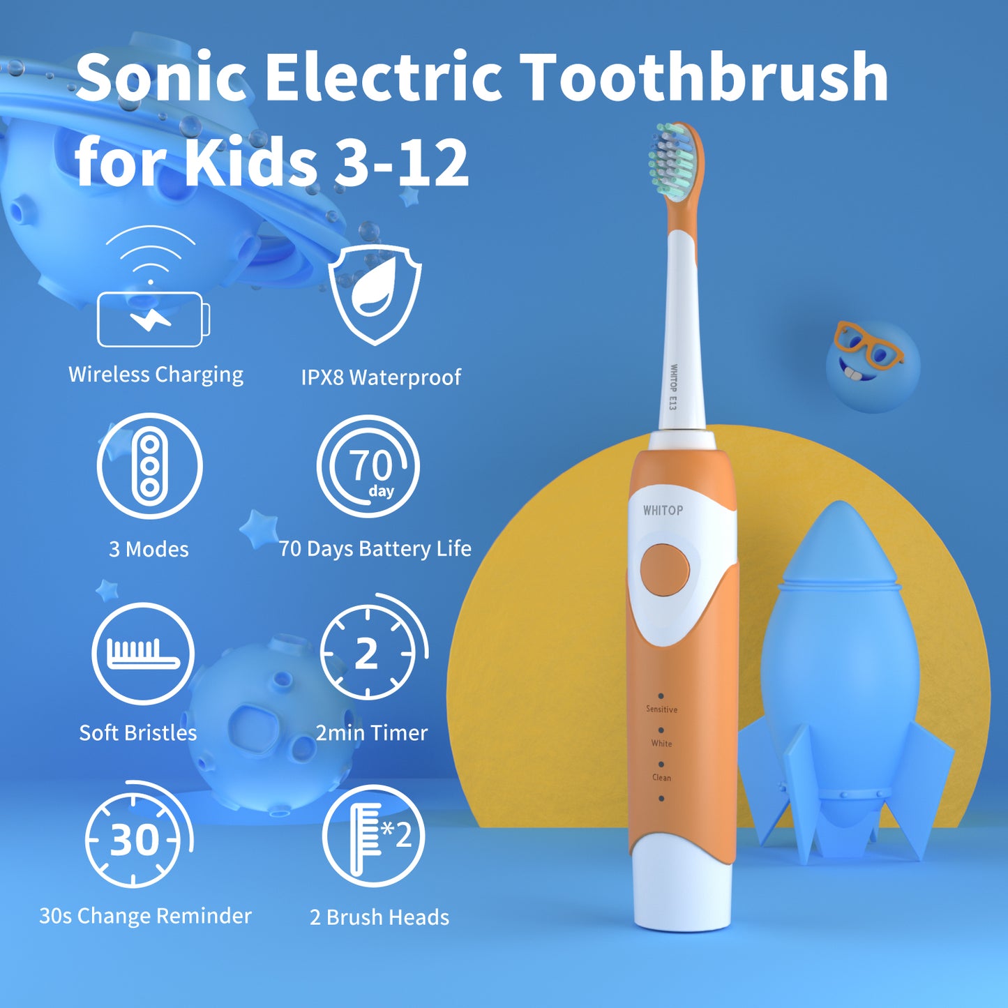 ED07 Kids Electric Toothbrush