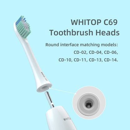 Brush Heads for CD-02, CD-04, CD-06, CD-10, CD-11, CD-13, CD-14, Round Interface. （Please note whether the model name is the same as your old model before placing an order.）