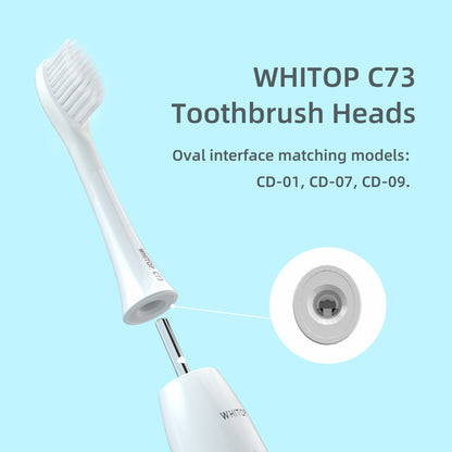 Brush Heads for CD-01, CD-07, CD-09, Oval Interface. （Please note whether the model name is the same as your old model before placing an order.）